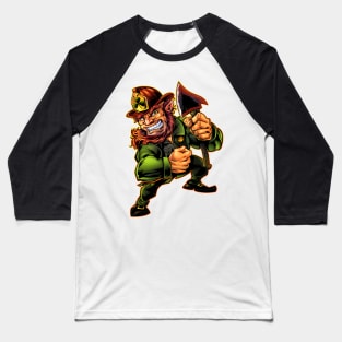 Leprechan Mascot Baseball T-Shirt